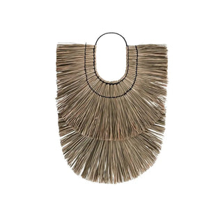 Gros wanddecoratie van zeegras in natuurtint 74cm