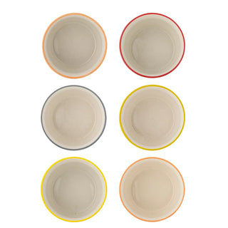 Schaal aardewerk rood Carla - set van 6