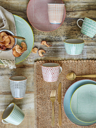 Bord aardewerk rood Carla 20cm - set van 3