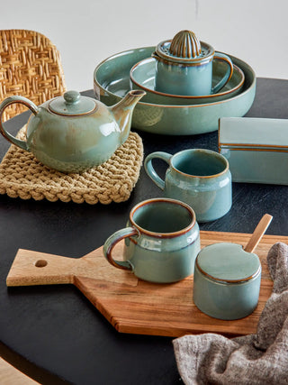 Pixie green earthenware mug