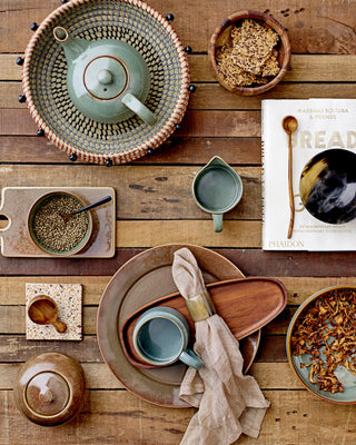 Pixie green earthenware mug