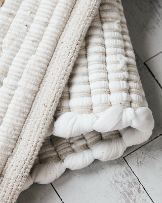 Tapis Chindi Blanc 70x160 cm