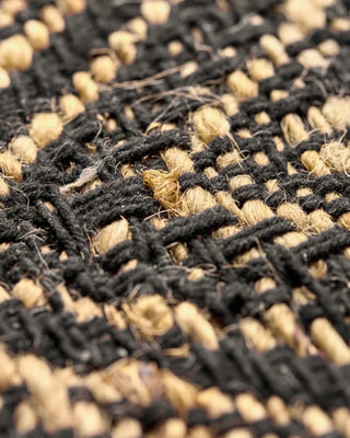 Alfombra Monta negro natural 83x130 cm
