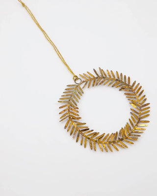 Weihnachtsornament Lamet Messing Kranzform 9cm - 3 Stück