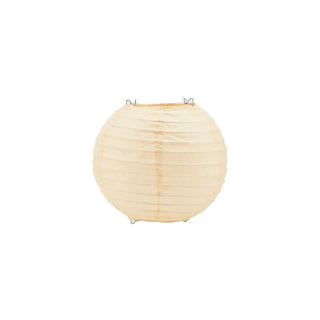 Soni lampenkapjes lichtslinger zandkleurig papier 15cm - 10 stuks