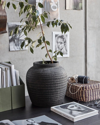 Vaso da fiori grigio-marrone terracotta 31cm