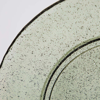 Bord Rain groen glas 27cm - 2 stuks - Het Adres