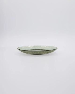 Grüner Glasteller Rain 21cm – 2 Stück