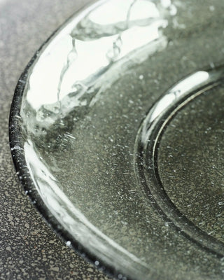 Grüner Glasteller Rain 21cm – 2 Stück