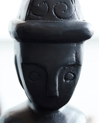 Kunstwerk Two Sitting schwarze Skulptur