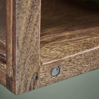 Wandvitrine hout antiek bruin 80cm - Het Adres