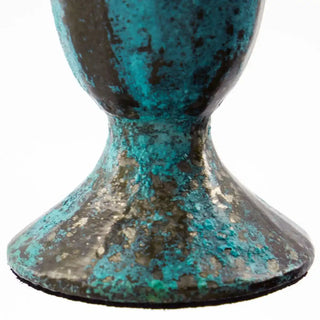 Kandelaar Pli antiek groen 6cm - Het Adres