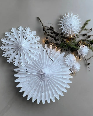 Papieren waaier Fold wit 30cm