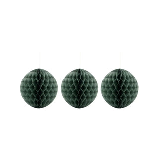 Adornos navideños Orb verde 20cm - 3 unidades
