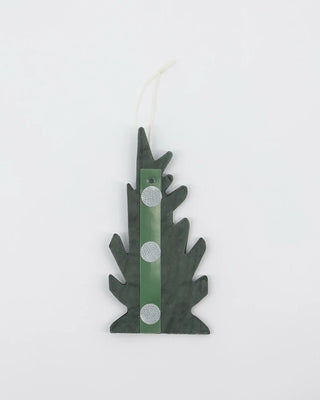 Paper fan Fold green 30cm - 3 pieces