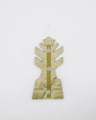 Fold paper fan gold 11cm - 3 pieces