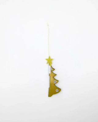 Weihnachtsornament Tree gold 14cm - 6 Stück