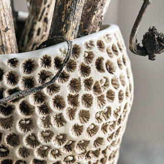 Vaas Pan beige 29cm - Het Adres