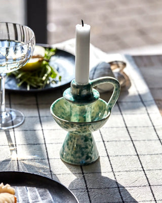 Kerzenhalter Diva grün 14cm