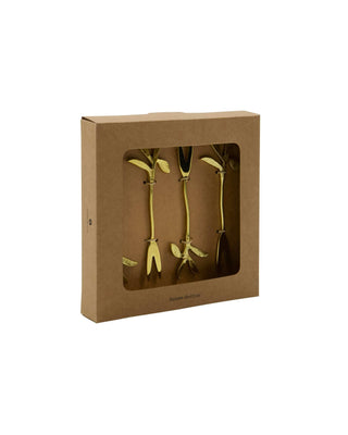 Borrel vorkjes Fork goud - 4 stuks