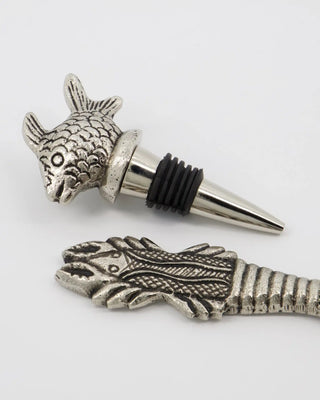 Bottle opener and stopper Fish silver