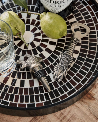 Bottle opener and stopper Fish silver