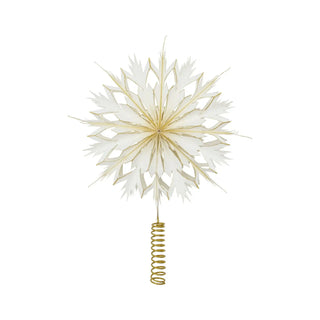 Étoile de sommet Alsta blanc or papier 25cm
