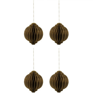 Ornements de Noël Alsta brun 12cm - 4 pièces