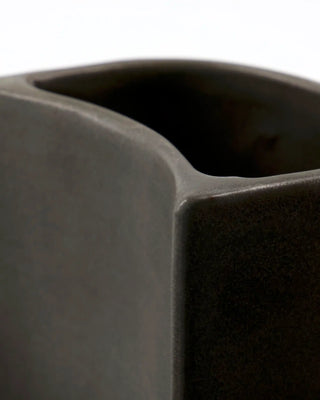 Porte-brosse et porte-savon Datura gris foncé petit