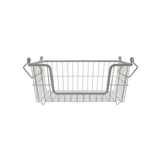 Metalen opbergmand Nico grijs 35x15x27cm