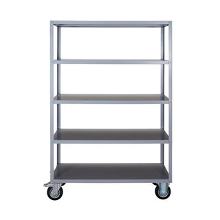 Estantería para carrito con 5 estantes sobre ruedas gris 180cm