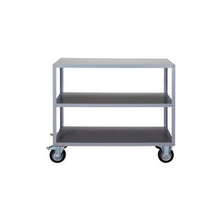 Trolley rack with 3 shelves on wheels grey 101cm