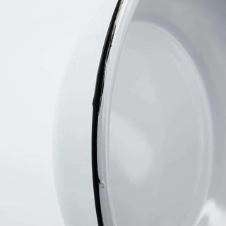 Waskom wit metaal 20cm - Het Adres