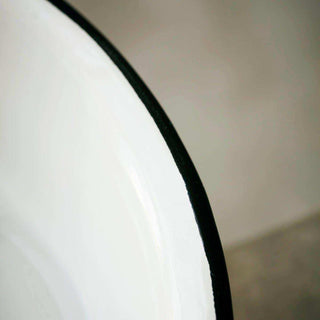 Waskom wit metaal 20cm - Het Adres