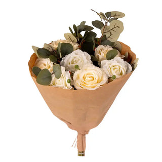 Rozenboeket ivoor 30cm