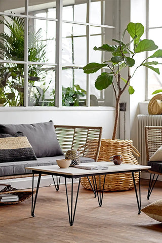 Salontafel vezelcement grijs Mundo 60x90cm