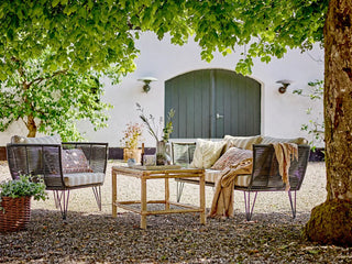 Lounge stoel metaal zwart Mundo