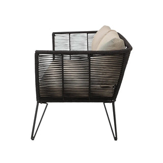 Bench metal black Mundo 175cm