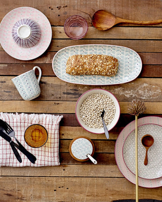 Bord aardewerk paars Maya - set van 3