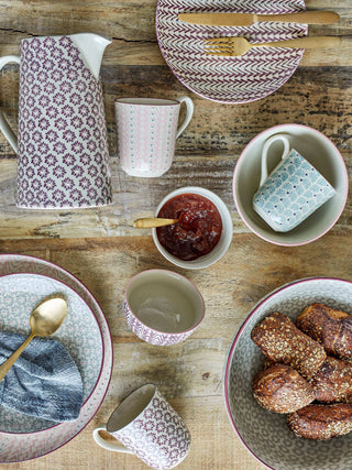 Bord aardewerk paars Maya - set van 3