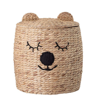 Dolma mand met deksel waterhyacint naturel