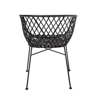 Lounge Stuhl Rattan schwarz Kama