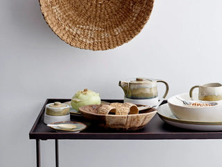 Serveerschaal aardewerk groen Heather 35cm