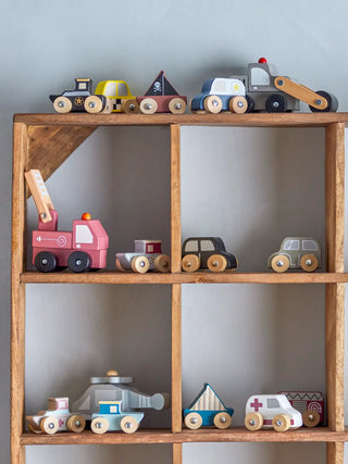 Avin speelgoedauto set hout multicolor