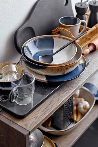 Diep bord aardewerk grijs Jules 22cm