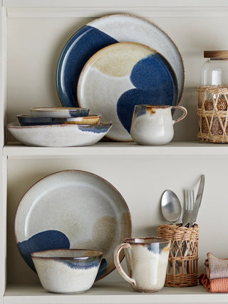 Diep bord aardewerk grijs Jules 22cm