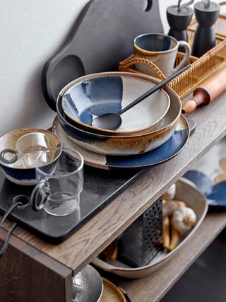 Vassoio da portata in ceramica grigio Jules 35cm