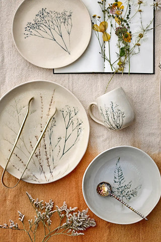 Diep bord aardewerk nature Bea 21cm