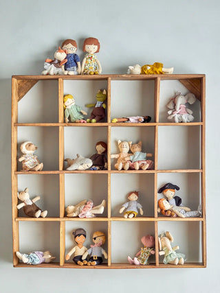 Animal doll cotton multicolor - set of 6