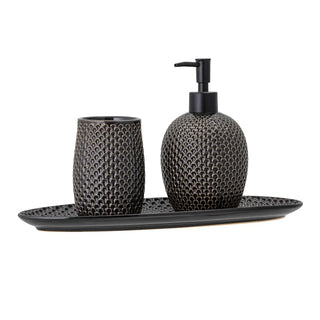 Soap dispenser set gray Hrin